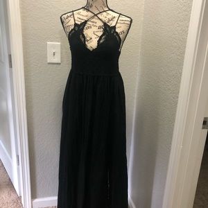 LACE BRALETTE MAXI-DRESS